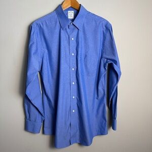Brooks Brothers Classic Men's Long Sleeve Supima Cotton Button Up Shirt Blue 16